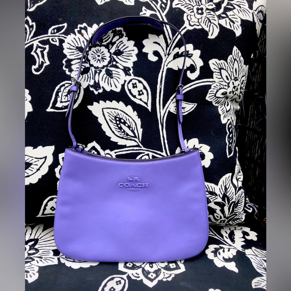 Coach Penelope purple lavender leather shoulder bag purse